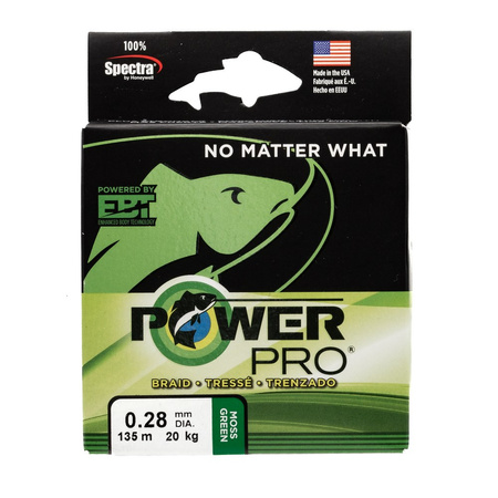 Plecionka Power Pro 0,28mm 135m 20kg/44lb MOSS GREEN PPBI13528MG