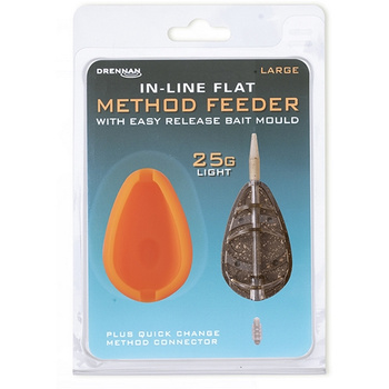 Zestaw podajnik z foremką Drennan In-Line Flat Method Feeder Large 25g TFFFBL25