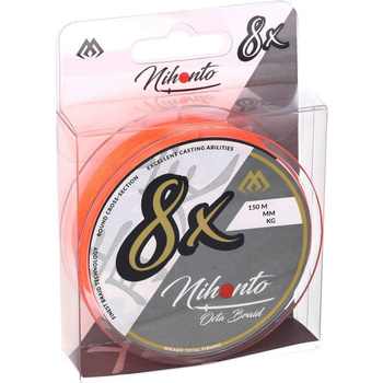 Plecionka Mikado Nihonto Octa Braid 0.26mm 150m 22.6kg FLUO POMARAŃCZOWA Z24O-026