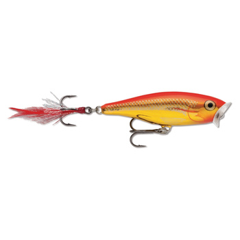 Rapala Skitter Pop 7cm 7g Floating STEEL GOLD FLUO RED SP07SGFR