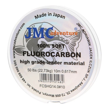 Miękki Fluorocarbon JMC 22,73kg 10m 0.617mm PE#14.0