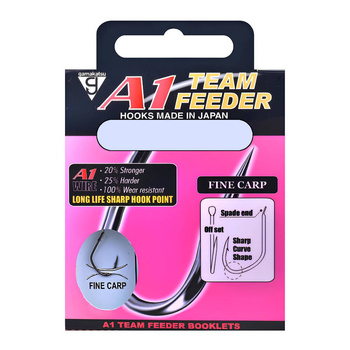 Haczyki z przyponem Gamakatsu A1 Team Feeder Fine Carp #12 0,16mm 100cm 10 szt. NS BLACK 180043-1200-16