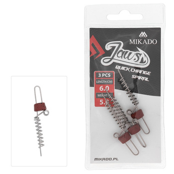 Wkręt do Przynęt Mikado Jaws Quick Change Spiral 6cm 5g 3szt