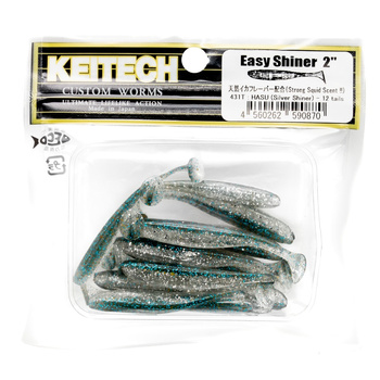 Keitech Easy Shiner 2'' 5cm 431T HASU (SILVER SHINER) 12szt - op