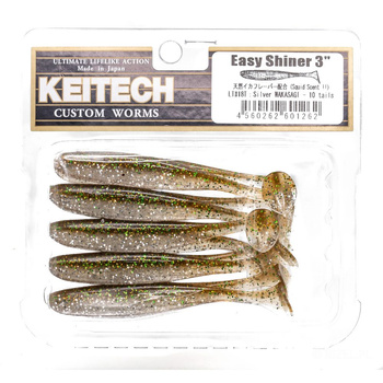 Keitech Easy Shiner 3'' 7,5cm 2g LT#18T SILVER WAKASAGI 10szt - op.
