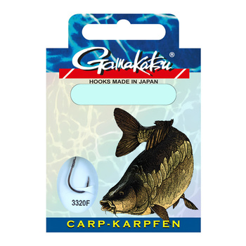 Haczyki z przyponem Gamakatsu Carp 3320F #2 0,30mm 75cm 10 szt. NS BLACK 140311-200-30