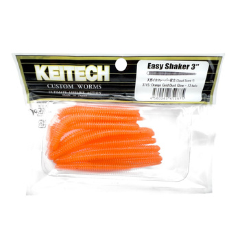 Keitech Easy Shaker 3'' 7,5cm 1g 371S ORANGE GOLD DUST GLOW 13szt. - op.