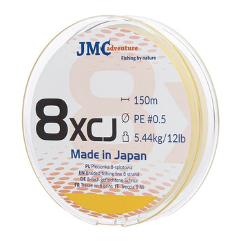 Japońska plecionka ośmiosplotowa 8XCJ PE0.5 150m 5.44kg ŻÓŁTA