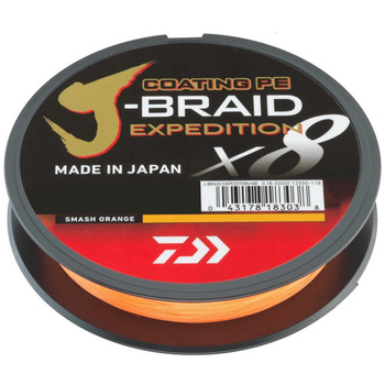 Plecionka Daiwa J-Braid Expedition X8E 0,13mm 150m SMASH ORANGE 12550-013