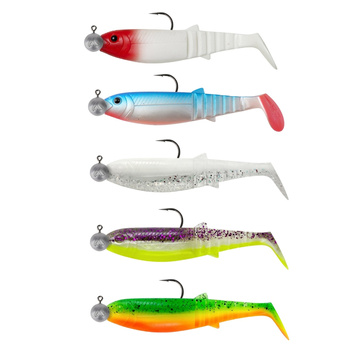 Zestaw Cannibal Shad 10cm uzbrojony COLOR MIX