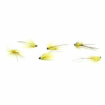 Mokra mucha WP Mayfly Guinea Foul Hackled Yellow #14BL MM00018