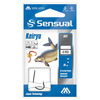 Haczyki z przyponem Mikado Sensual Keiryu #14 BN 0.12mm 70cm 8szt. HP10029-14B-12