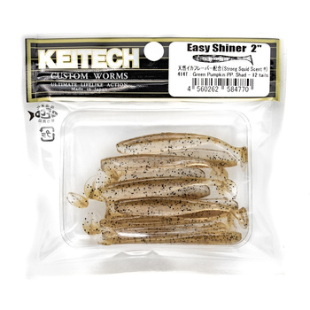 Keitech Easy Shiner 2'' 5cm 1g 414T GREEN PUMPKIN PP. SHAD 12szt - op