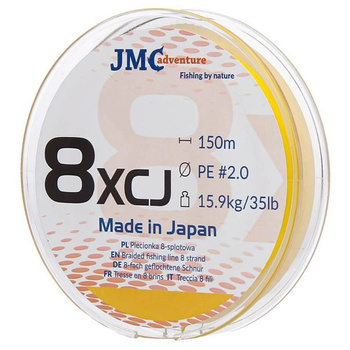 Japońska Plecionka Ośmiosplotowa 8XCJ PE2.0 15,9kg 150m ŻÓŁTA