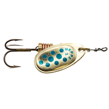 Mepps Comet Decore #2 4,5g ZŁOTY/NIEBIESKIE KROPKI 30419002