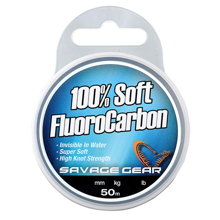 Miękki Fluorocarbon Savage Gear średnica 0.81mm 33kg 15m 54857