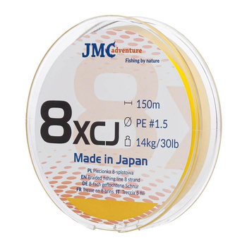 Japońska plecionka ośmiosplotowa 8XCJ PE1.5 150m 14kg ŻÓŁTA
