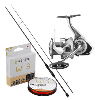 Zestaw Wędka Westin W2 ULTRASTICK + Kołowrotek DAIWA 23 Exceler LT4000-C + Plecionka Westin W3