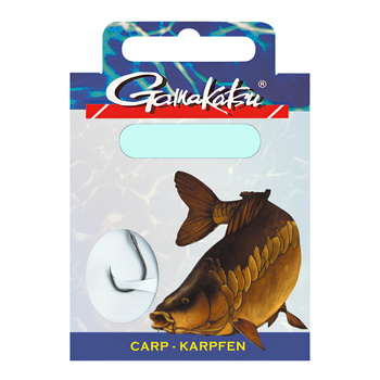 Haczyki z przyponem Gamakatsu Carp 3510F #4 0,28mm 85cm 10 szt. NS BLACK 140155-400-28