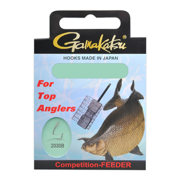 Haczyki z przyponem Gamakatsu Competition Bream Feeder Strong LS-2030B #4 0,28mm 80cm 10 szt. BRONZE 180023-400-28