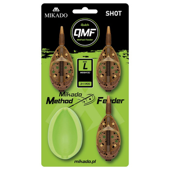 Koszyczek Mikado Quick Method Feeder Shot - rozmiar L 3x40g + foremka AMFS-QMF-3L-SET40B