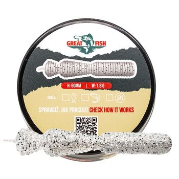 Great Fish GF2 Leech No Scent 60mm 1,8g WHITE PEARL 10szt.