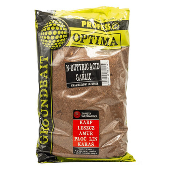Zanęta wędkarska Profess Optima 1 kg KWAS MASŁOWY I CZOSNEK PROF-ZO-KMC