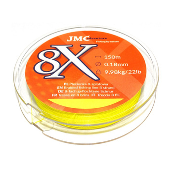 Plecionka JMC ośmiosplotowa 8X 0.18mm 150m 9,98kg ŻÓŁTA