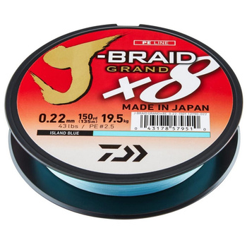 Plecionka Daiwa J-Braid Grand X8 135m 0.10mm 7kg BLUE 12796-010