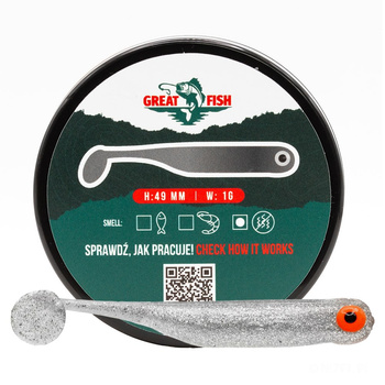 Great Fish GF1 No Scent 49mm 1g SILVER PEARL 10szt.