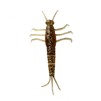 Przynęta gumowa LB 3D PVC Mayfly Nymph 5cm 1g BROWN GLITTER 1 szt 55114