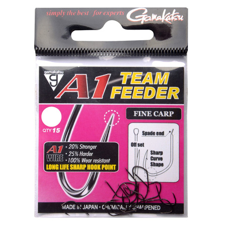 Haczyki Gamakatsu Coars A1 Team Feeder Hooks Fine Carp #12 15 szt. 185077-1200-0
