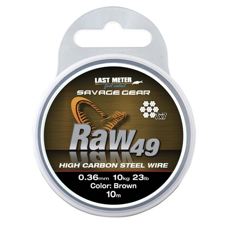 Linka nierdzewna Savage Gear Raw 49 Uncoated średnica 0,36mm 11kg 10m  54892