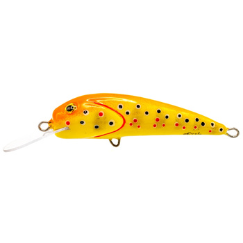 Wobler Trociowy Krol 7cm 7g DARK ORANGE YELLOW DOT 132
