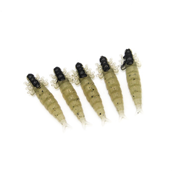 Fishchaser Microlarvae chruścik 2,4cm 1g OLIVE AND PEPPER 5szt.