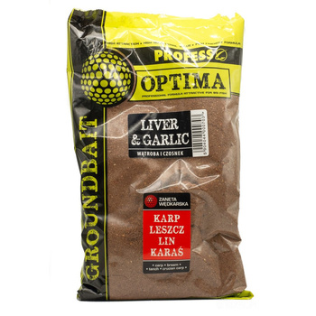 Zanęta wędkarska Profess Optima 1 kg WĄTROBA I CZOSNEK PROF-ZO-WC