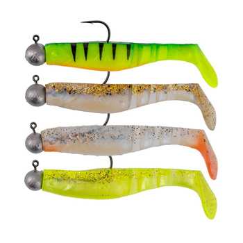 Mikado FISHUNTER Z GŁÓWKĄ JAWS 8cm MIX - op. 4szt.