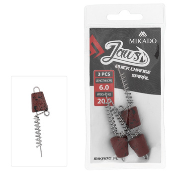 Wkręt do Przynęt Mikado Jaws Quick Change Spiral 6cm 20g 3szt