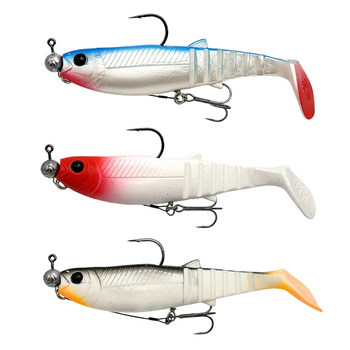 Zestaw Cannibal Shad 15cm uzbrojony DARK WATER 1