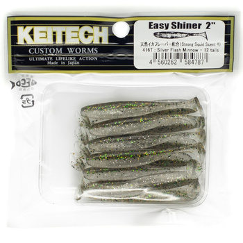 Keitech Easy Shiner 2'' 5cm 1g 416T SILVER FLASH MINNOW 12szt - op