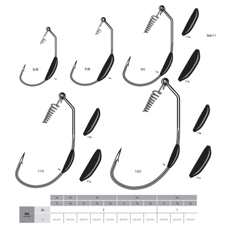 Hak Offsetowy z dociążeniem VMC SWIMBAIT BLADED 7346BS 7g 5/0