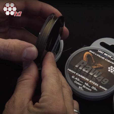 Linka nierdzewna Savage Gear Raw 49 Uncoated średnica 0,36mm 11kg 10m 54892