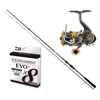 Zestaw Wędka Daiwa Prorex X Sensor Spin + Kołowrotek Daiwa Silver Creek MQ + Plecionka Daiwa Tournament X8