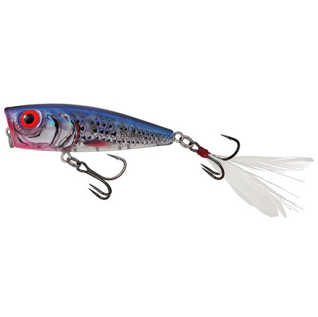 Wobler Popper Salmo Rattlin' Pop pływający 7cm 12.5g CLEAR BLUE SHINER QRA001