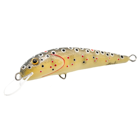 Wobler Pstrągowy Krol 6cm 4g GREY YELLOW DOT 9