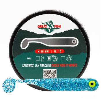 Great Fish GF1 Shrimp Scent 49mm 1g GLITTER BLUE 10szt.