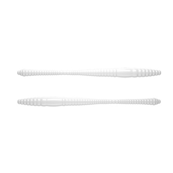Libra Lures Dying Worm 70 7cm 1g No Scent 001 WHITE 15szt