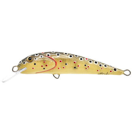 Wobler Pstrągowy Krol 6cm 4g GREY YELLOW DOT 9