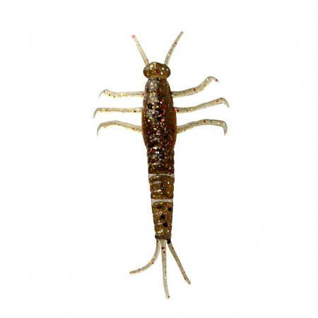 Przynęta gumowa LB 3D PVC Mayfly Nymph 5cm 1g BROWN GLITTER 1 szt 55114