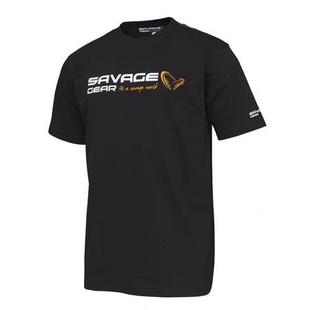 T-shirt Savage Gear Signature Logo czarna rozmiar M 73645